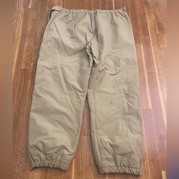 L.L. Bean Mens XL 42”x29” Snow Pants Full Side Zip Quilted Lining  Khaki VTG 70s - Picture 4 of 16
